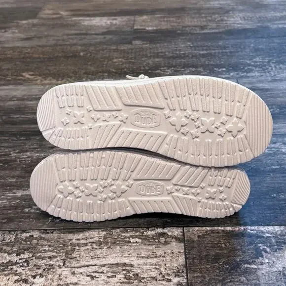 Hey Dude Loafers Shoes Womens Size 6 Ivory Wendy Celestial Shine Beach Comfy NEW - Picture 8 of 11